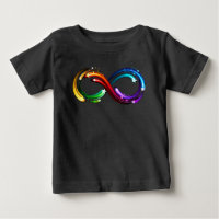 Infinity symbol of rainbow comets
