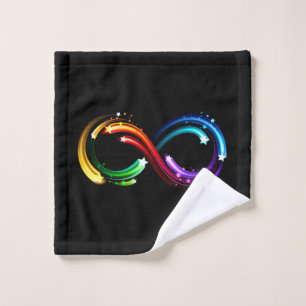 Infinity symbol of rainbow comets bath towel set