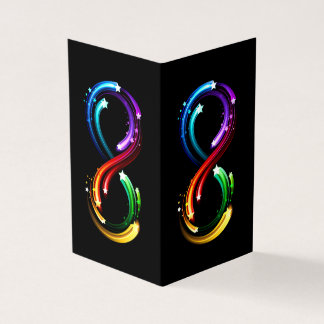 Infinity symbol of rainbow comets business card