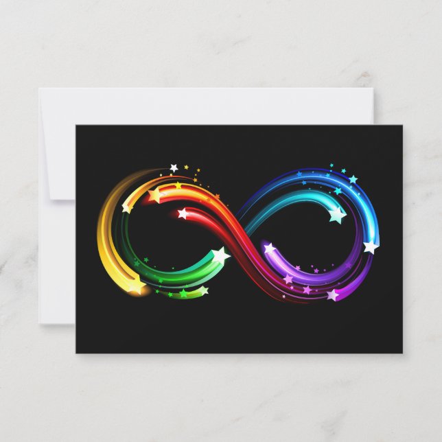 Infinity symbol of rainbow comets card (Front)