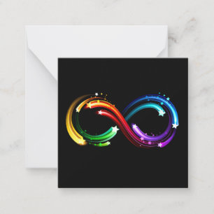 Infinity symbol of rainbow comets card