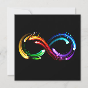 Infinity symbol of rainbow comets card