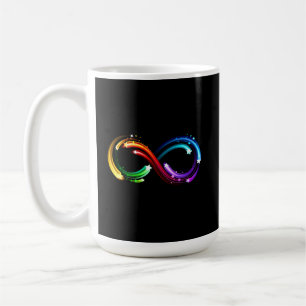 Infinity symbol of rainbow comets coffee mug