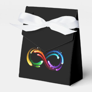 Infinity symbol of rainbow comets favour box