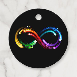 Infinity symbol of rainbow comets favour tags