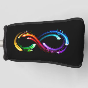 Infinity symbol of rainbow comets golf head cover