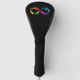 Infinity symbol of rainbow comets golf head cover