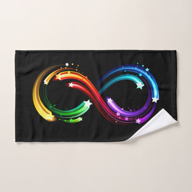 Infinity symbol of rainbow comets hand towel (Hand Towel)