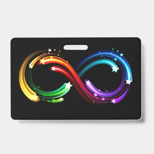 Infinity symbol of rainbow comets ID badge (Front)