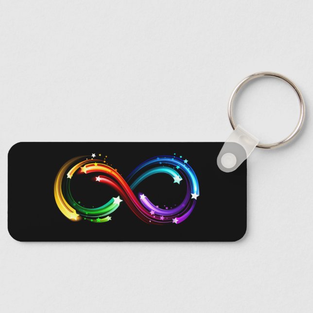 Infinity symbol of rainbow comets key ring (Front)