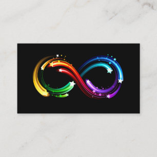 Infinity symbol of rainbow comets loyalty card