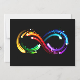 Infinity symbol of rainbow comets magnetic invitation