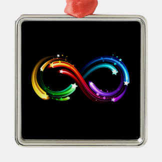 Infinity symbol of rainbow comets metal tree decoration