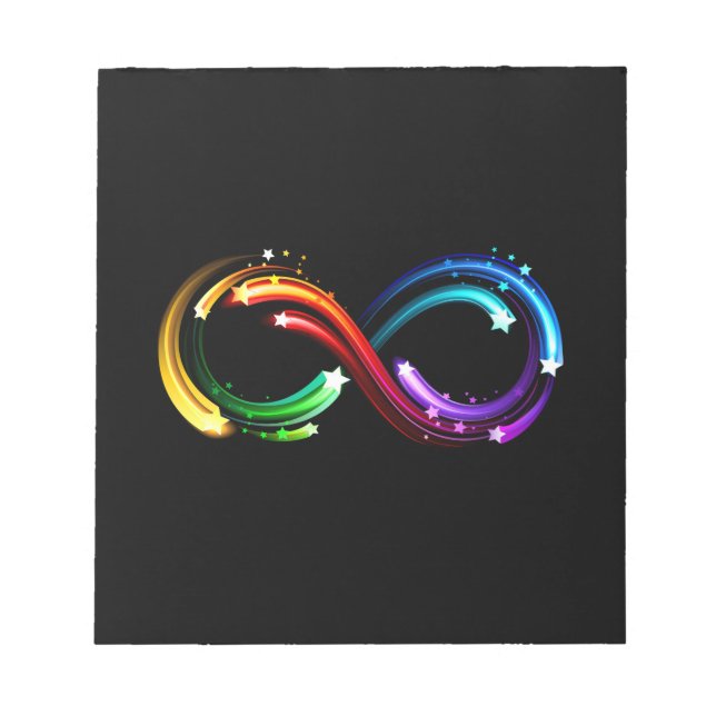 Infinity symbol of rainbow comets notepad (Front)
