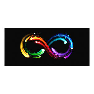 Infinity symbol of rainbow comets rack card