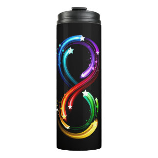 Infinity symbol of rainbow comets thermal tumbler