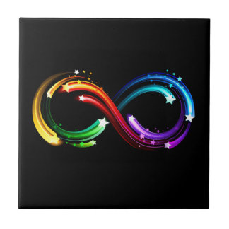 Infinity symbol of rainbow comets tile