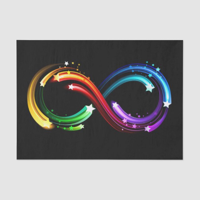 Infinity symbol of rainbow comets tissue paper (Front)