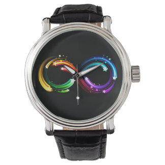 Infinity symbol of rainbow comets watch