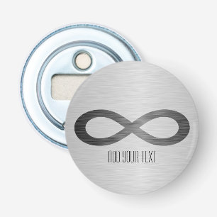 Infinity Symbol On Faux Metal Texture by STaylor Bottle Opener