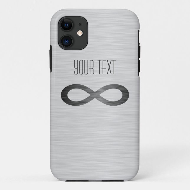 Infinity Symbol On Faux Metal Texture by STaylor Case-Mate iPhone Case (Back)