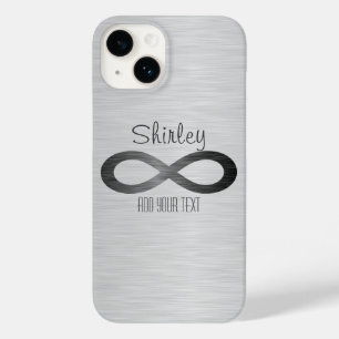 Infinity Symbol on Faux Metal Texture by STaylor Case-Mate iPhone 14 Case