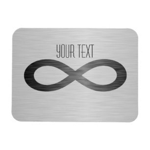 Infinity Symbol On Faux Metal Texture by STaylor Magnet