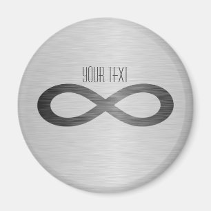 Infinity Symbol On Faux Metal Texture by STaylor Magnet