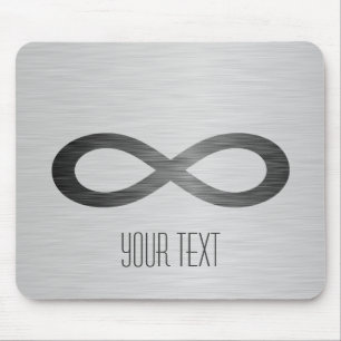 Infinity Symbol On Faux Metal Texture by STaylor Mouse Mat