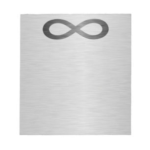 Infinity Symbol On Faux Metal Texture by STaylor Notepad