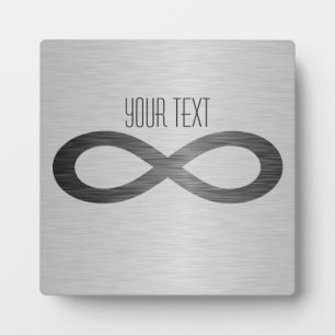 Infinity Symbol On Faux Metal Texture by STaylor Plaque