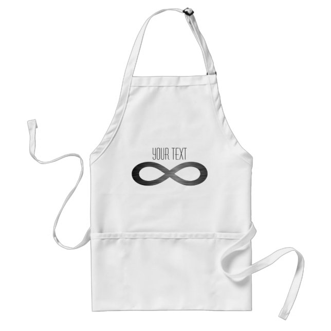 Infinity Symbol On Faux Metal Texture by STaylor Standard Apron (Front)