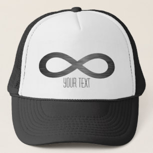 Infinity Symbol On Faux Metal Texture by STaylor Trucker Hat