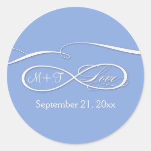 Infinity Symbol Sign Infinite Love Wedding Set Classic Round Sticker