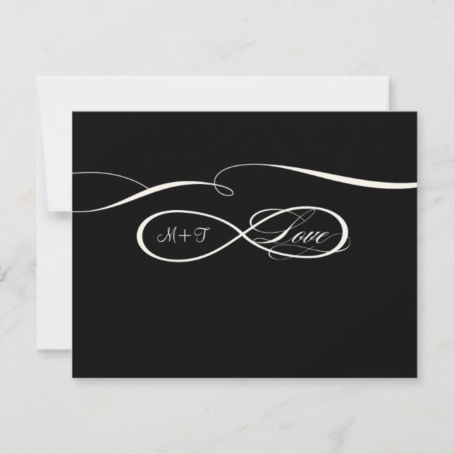 Infinity Symbol Sign Infinite Love Weddings RSVP (Front)
