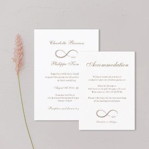 Infinity symbol wedding hotel info enclosure card