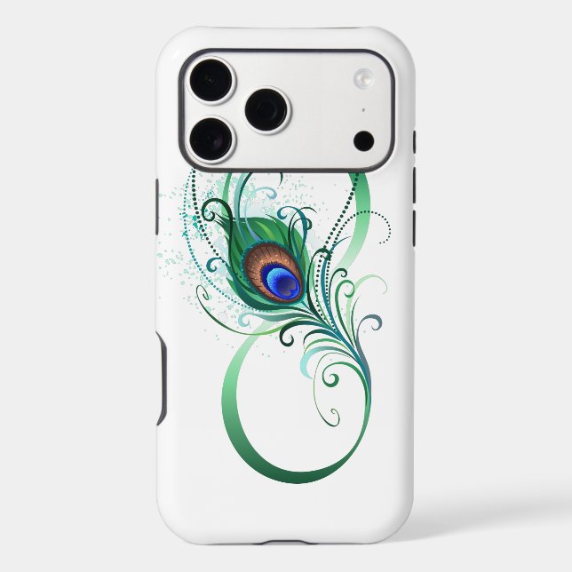 Infinity Symbol with Peacock Feather (Back)