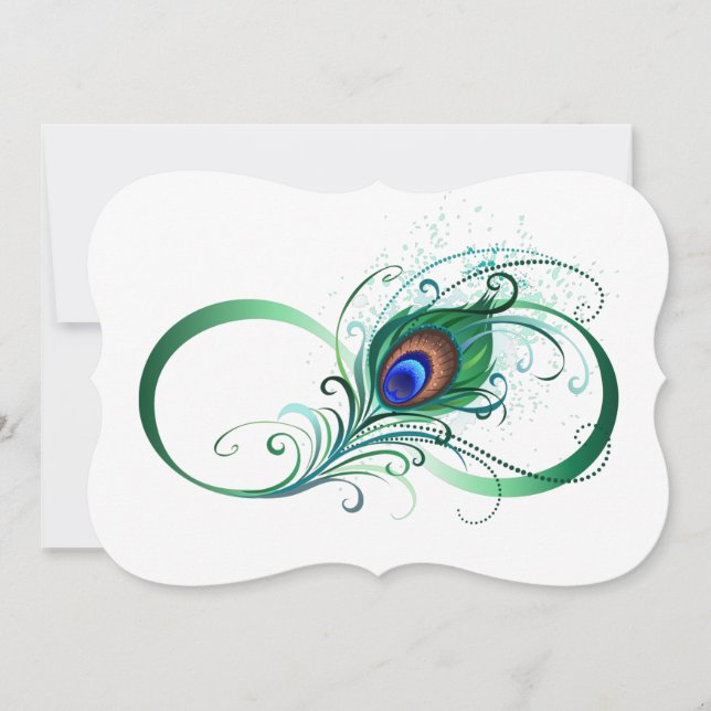 Infinity Symbol with Peacock Feather (Front)