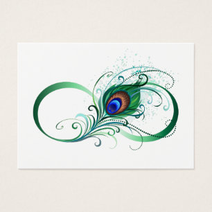 Infinity Symbol with Peacock Feather