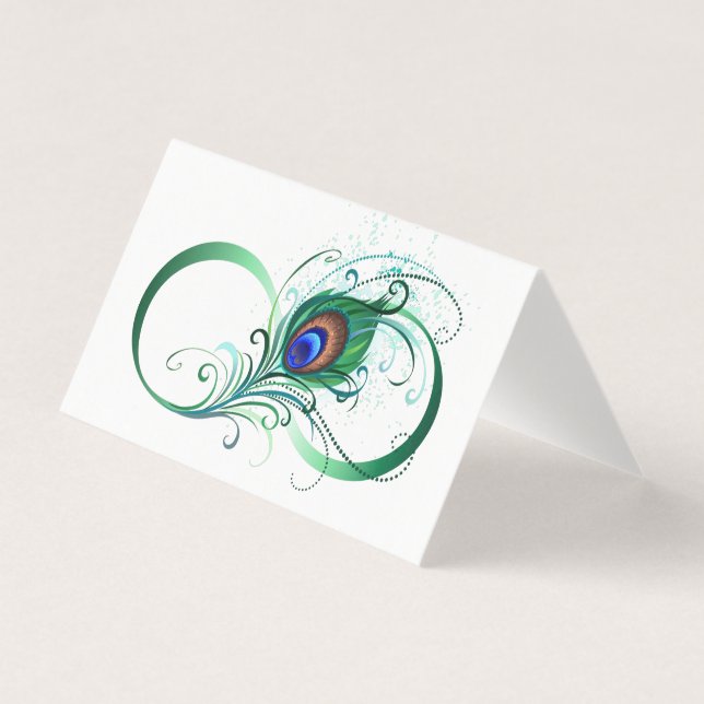 Infinity Symbol with Peacock Feather (Front)