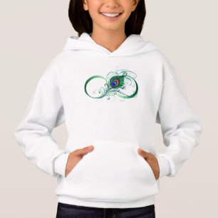 Infinity Symbol with Peacock Feather