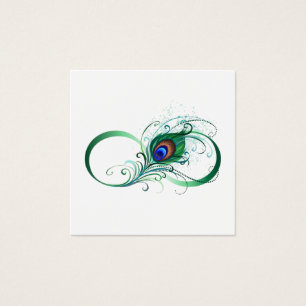 Infinity Symbol with Peacock Feather