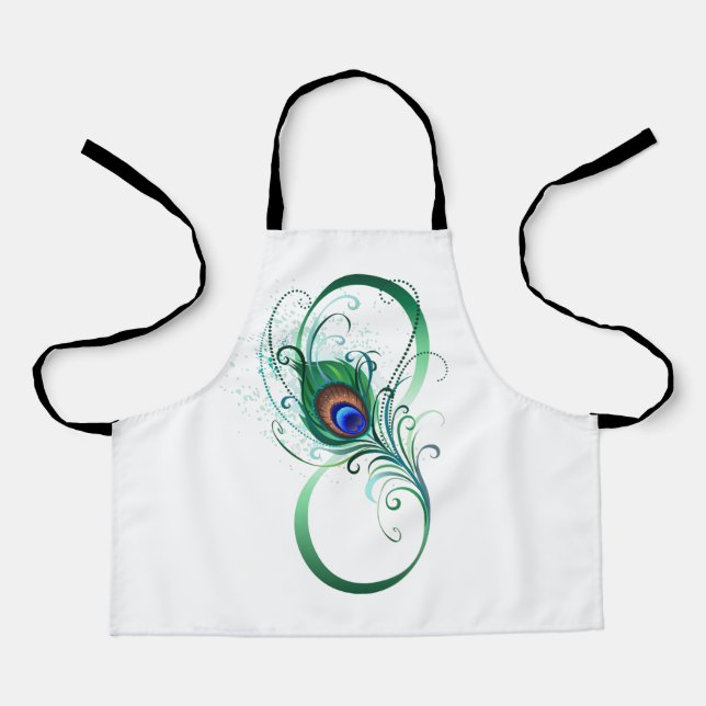 Infinity Symbol with Peacock Feather Apron (Front)