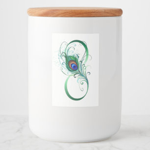 Infinity Symbol with Peacock Feather Food Label