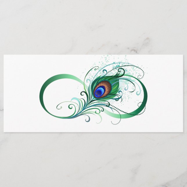 Infinity Symbol with Peacock Feather Menu (Front)