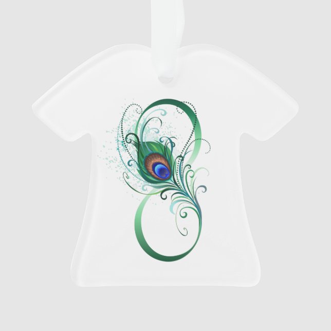 Infinity Symbol with Peacock Feather Ornament (Front)