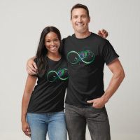 Infinity Symbol with Peacock Feather