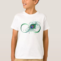 Infinity Symbol with Peacock Feather