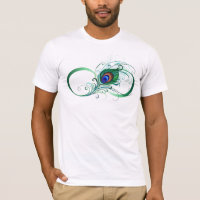 Infinity Symbol with Peacock Feather