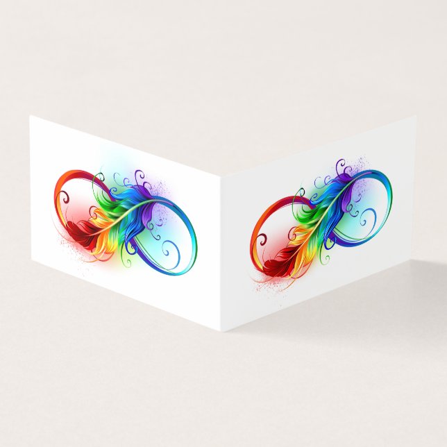 Infinity Symbol with Rainbow Feather (Outside)